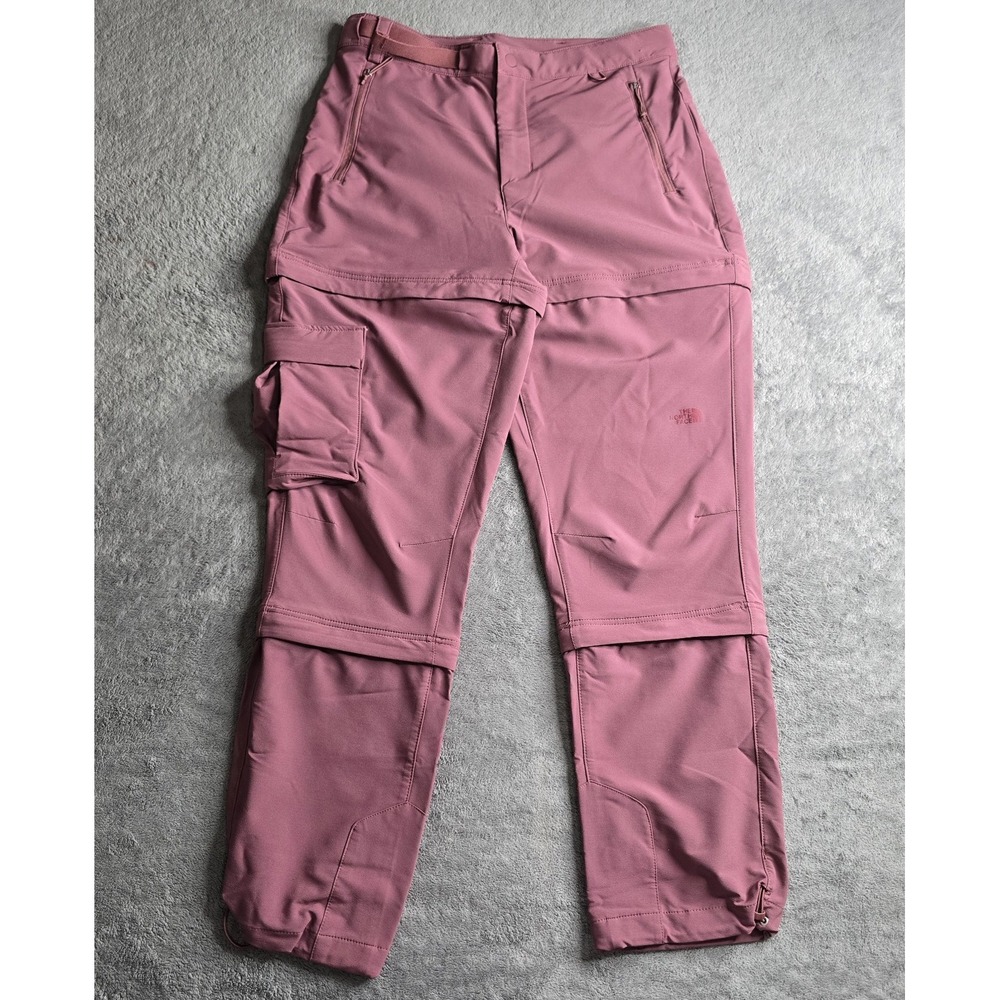 The North Face Bridgeway Zip Off Pants Women 6 Pinkish Shade Cargo Convertible
